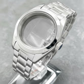 38mm Polished Explorer Watch Case Sapphire 10Bar for NH35 36 34 38 PT5000 ETA2824 SW200