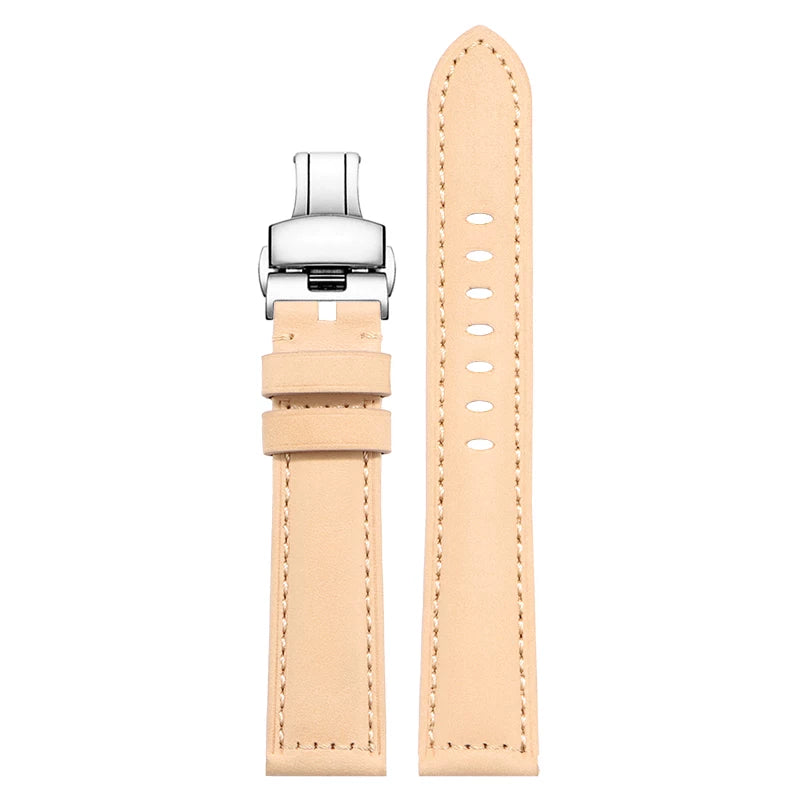 Big wrist extended leather watch strap for Pilot Field Dress Diver 140mm+90MM Fat Wrist Band 20mm 22 24mm