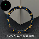 SKX13 Bezel incert Watch accessories 33.7 * 27.5MM high-quality flat-bottomed ceramic ring Digital scale ring Ceramic ring