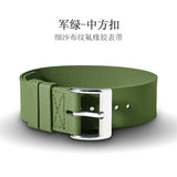 FKM Rubber Nato Strap sand cloth pattern fluororubber band 20/21/22 mm for Sub FXD etc