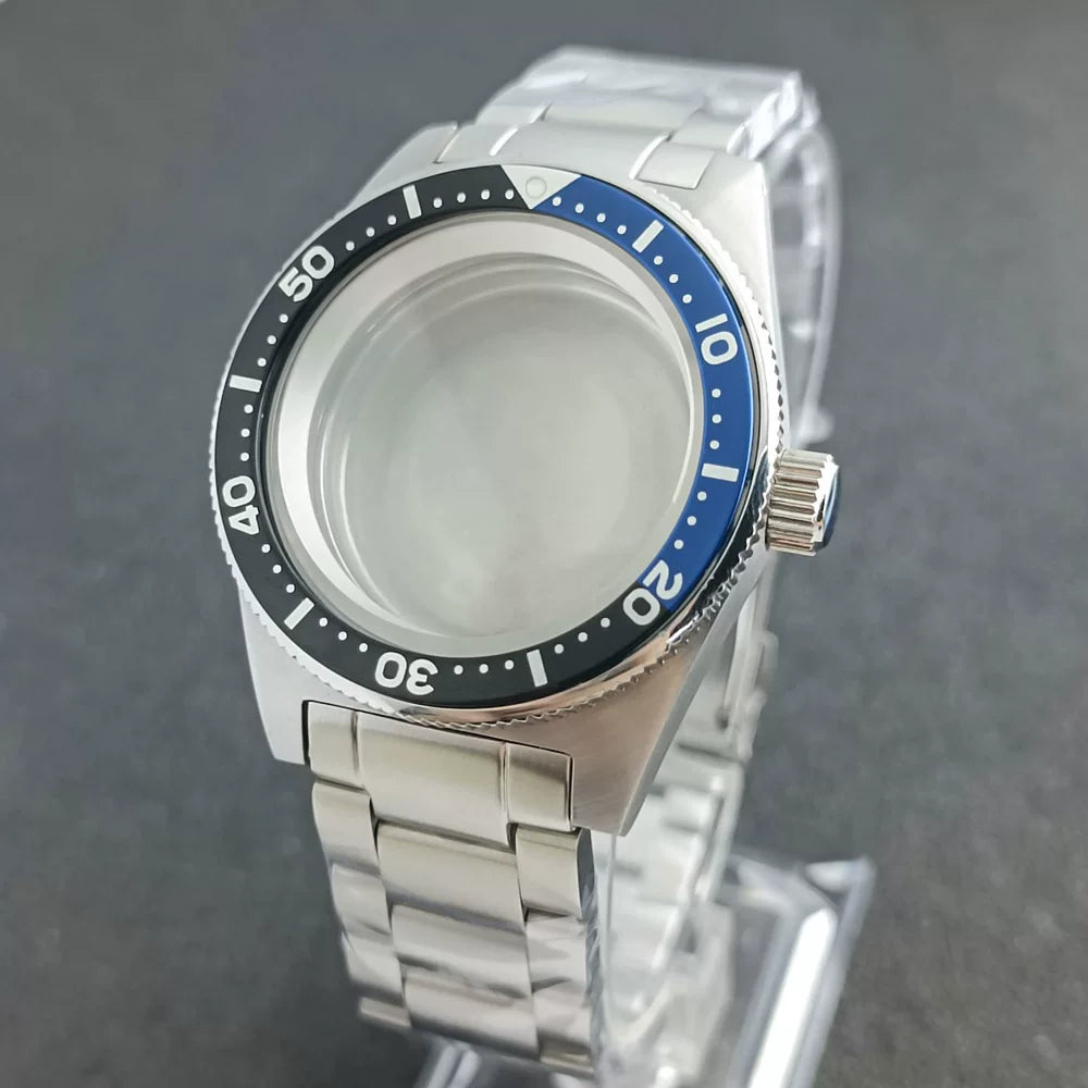 40.5mm 62mas Watch Case Domed Sapphire NH35 NH36 NH34 38 etc 10ATM for 28.5mm Dial