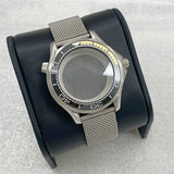 41mm改造シーマスター300ケースメッシュベルトサファイアガラスNH35ムーブメントに適合ステンレススチールケース