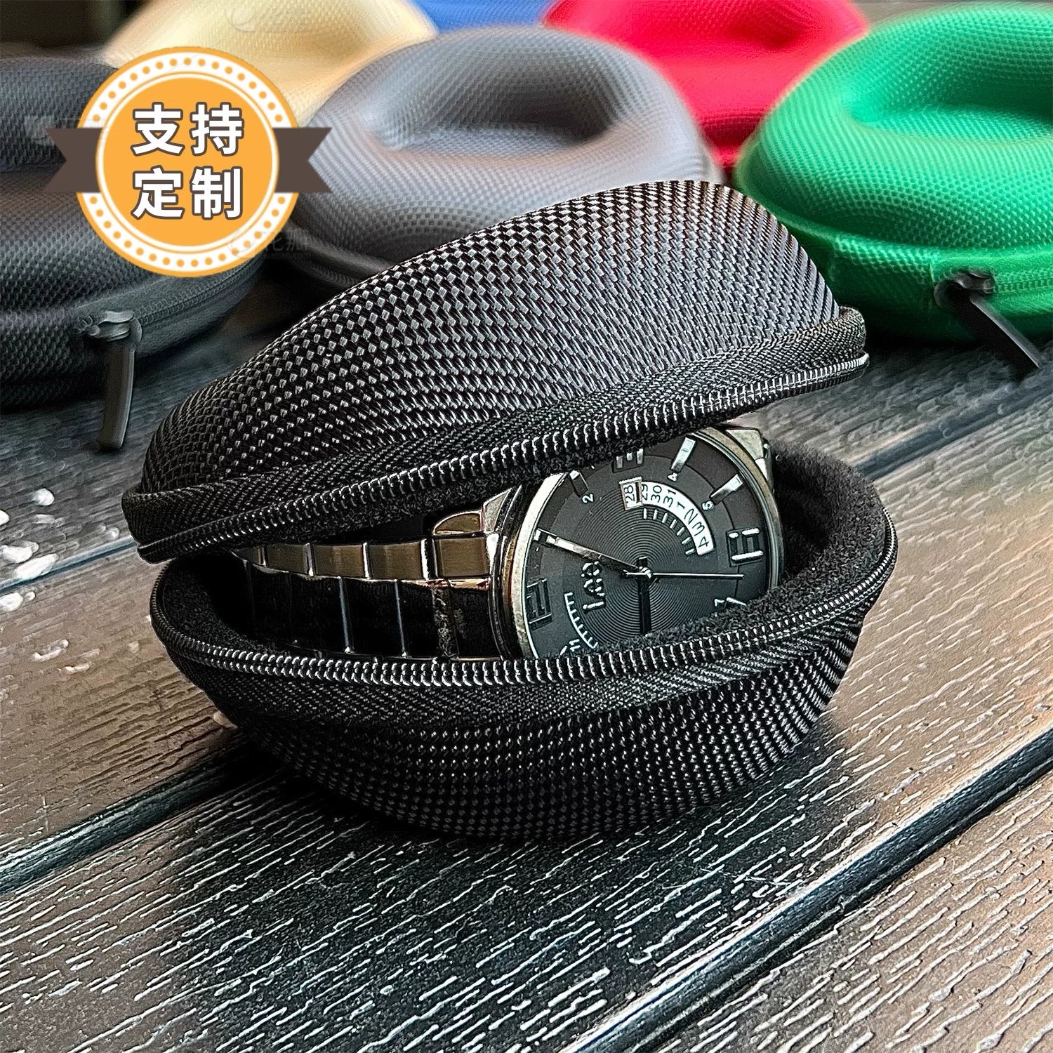 Eva Watch box Convenient box Single pressure-resistant round watch bag Anti-friction and anti-drop watch protection box