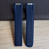 20mm High Quality Rubber Band Seamaster 150/300  Strap AT150 Gold Pin Captain Bumblebee Diver band