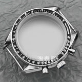 Mineral Crystal Speedmaster Watch Case 40mm Stainless Steel Polished VK63 Movement Domed 5ATM