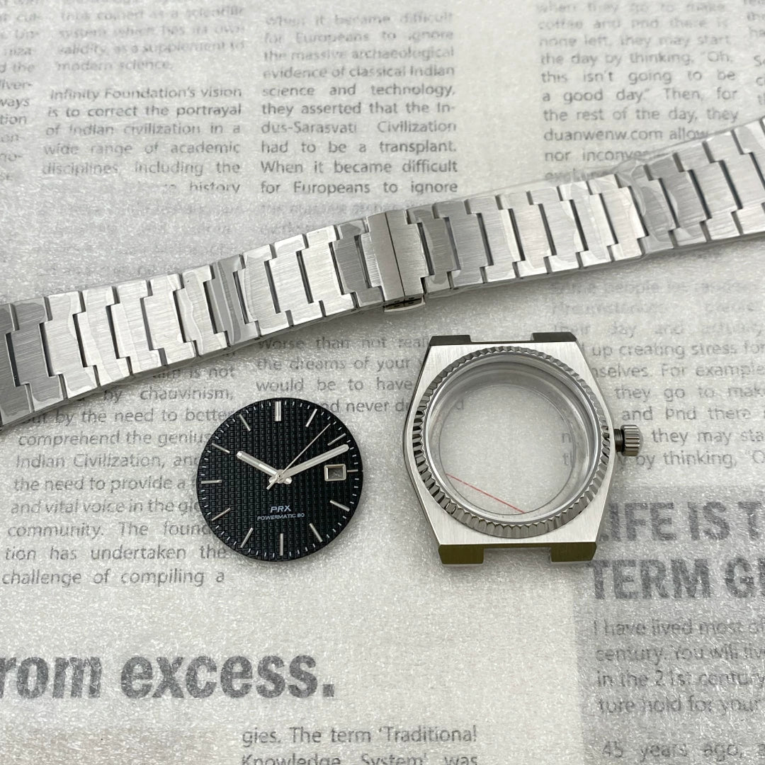 PRX Super Player Watch Case +Dial Hands 40mm NH35 Movement Sapphire GlassBack 5ATM fit 31.8mm Dial