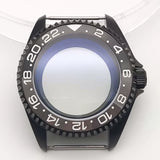 42MM Pvd Black Submariner Watch case Diver Mod Accessary Double Domed sapphire for NH35 34 36 38 etc 10Bar