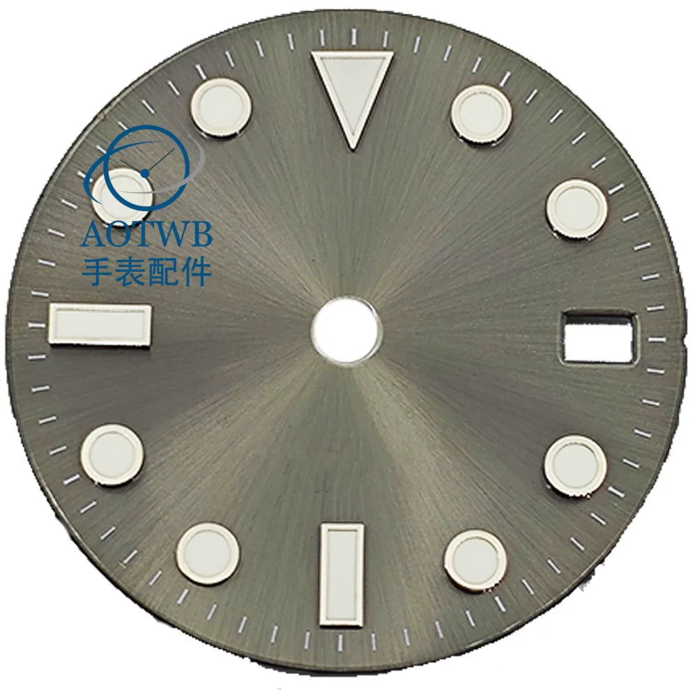28.5MM Submariner Dial sunburst Blue luminous NH35 NH34 ETA2824 PT5000 Miyota8215 ST2130