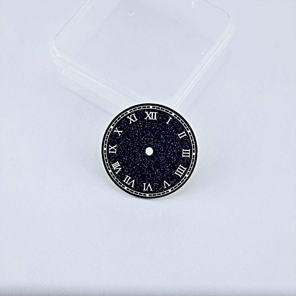 NH35 Dial True Starry Sky Dial  28.5mm Blue Gold Sand Roman Numerical  Dial