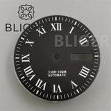 29mm NH36 Dial Day DateWindow Classic Roman Number Marker Green Luminous