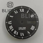 29mm NH36 Dial Day DateWindow Classic Roman Number Marker Green Luminous