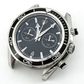 45mm big wrist watch VK64 quartz movement 2 eyes 5ATM 316L stainless steel multi-function men's watch Mineral