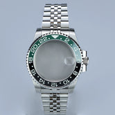Premium Submariner Case GMT 40.5mm 316L Stainless Steel Case Sapphire Glass Enamel Bezel Blue Luminous for NH34 Movement