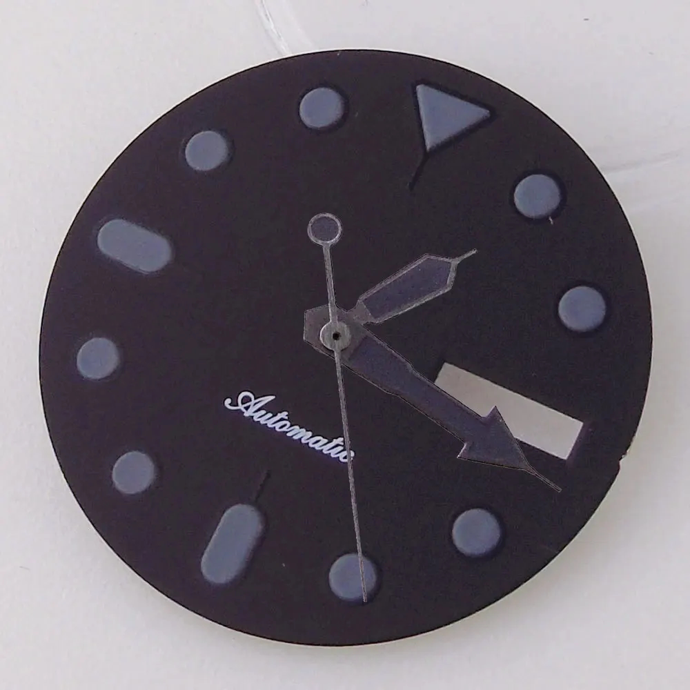 29MM dial for NH36 calendar week green luminous 3/3.8 position SKX007