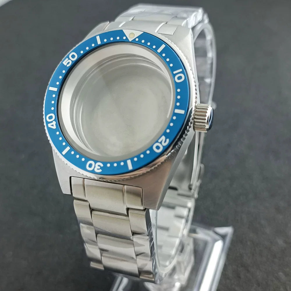 40.5mm 62mas Watch Case Domed Sapphire NH35 NH36 NH34 38 etc 10ATM for 28.5mm Dial