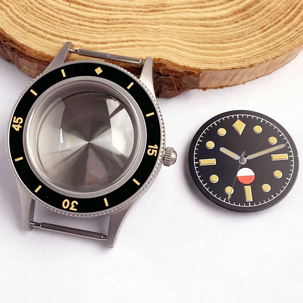 40MM Fifty Fathoms Case For NH35 34 36 etc ETA2824 PT5000 Sterile Ghost Series Sapphire  Accessories Waterproof Accessories