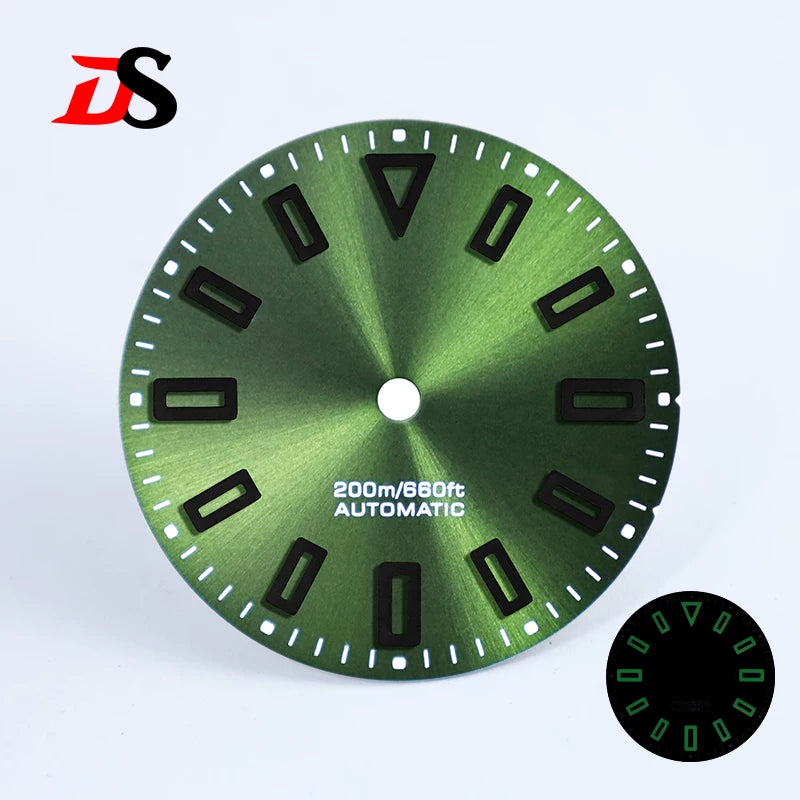Premium Watch Dial Sunburst No date window 28.5mm hollow marker 60C luminous modification for NH35 / Miyota T9015/ ETA2824 PT5000