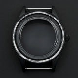 40mm PVD black Fifty Fathom Watch Case matte sandblasted Ceramic Bezel NH35 34 36 38 etc PT5000 ETA 2824 Miyota8215 movement 10Bar Sapphire
