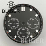 Chronograph Quartz Seamaster Dial 31mm Water Ripple for VK63/64 Movement