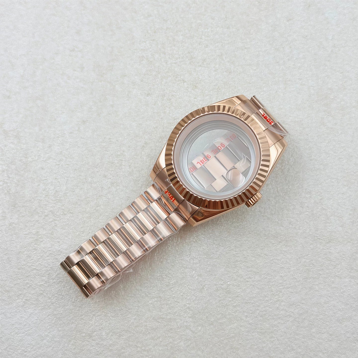36MM/39MM Datejust Watch Case With Presidential Strap Set Sapphire Glass for NH35/NH36,34 38 etc Movement 10ATM