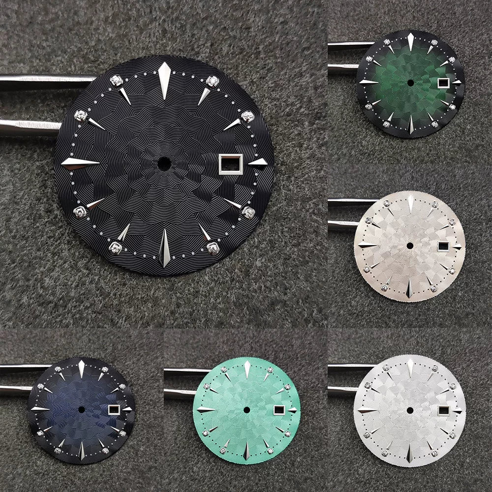 Cocktail Watch Dial 35mm Premium for NH35/36/4R/38 Automatic Movement Texture Spider net