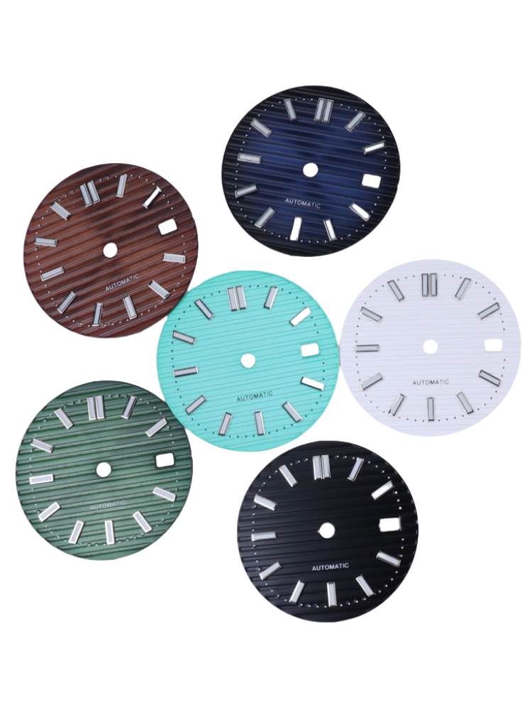 30.5MM Nautilus Dial Green luminous for NH35 mechanical automatic movement with hands