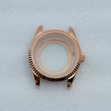MIyota 8285 watch case Smooth bezel fluted diamond sapphire 316 stainless steel 31mm dial 10ATM