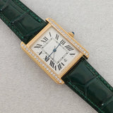 Tank Watch 31mm square retro women's watch stainless steel quartz VJ24 3ATM Mineral Silver Gold