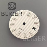 29.5MM Nautilus Dial for Seiko NH35 green luminous double bar 12 hour marker
