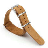 Vintage NATO suede leather strap men's and women's Band 18mm 20mm 22mm 24mm FXD
