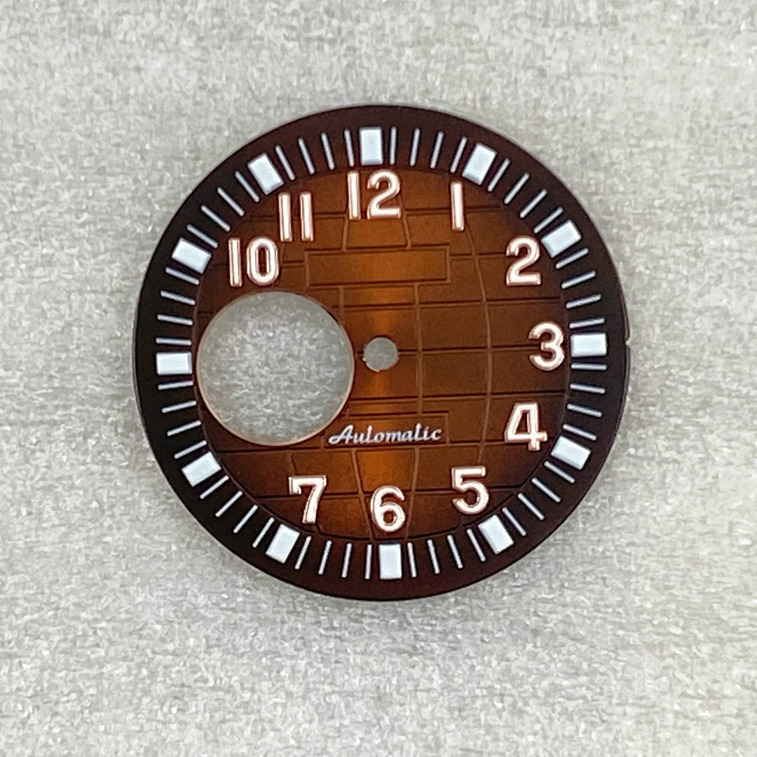 32mm Aquanaut Dial For NH38 Movement grenade Arabic numerals with green luminous