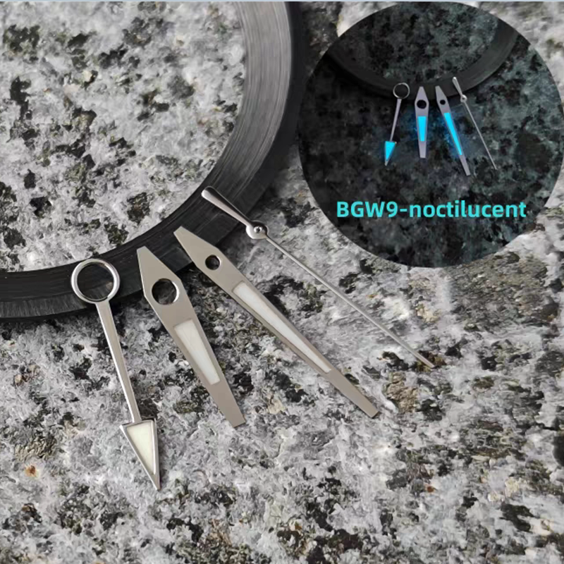 44mm GS Mod Dive Watch Case For NH34 NH35 36 with Tai Chi Bezel BGW9 Lume Sterile Dial Case Hands Ice Blue Luminous Mineral Glass