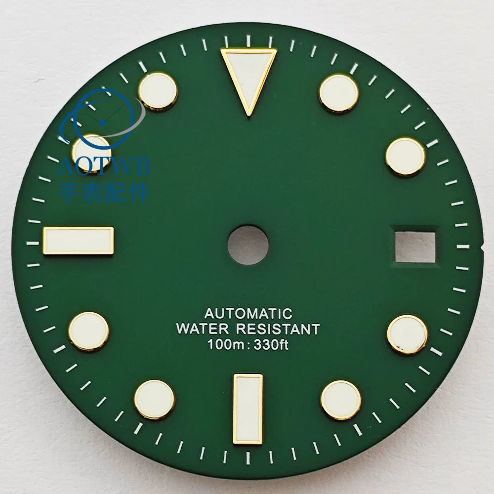 28.5MM Matte Dial dial luminous NH35 NH34 ETA2824 Miyota8215 ST2130 sub style