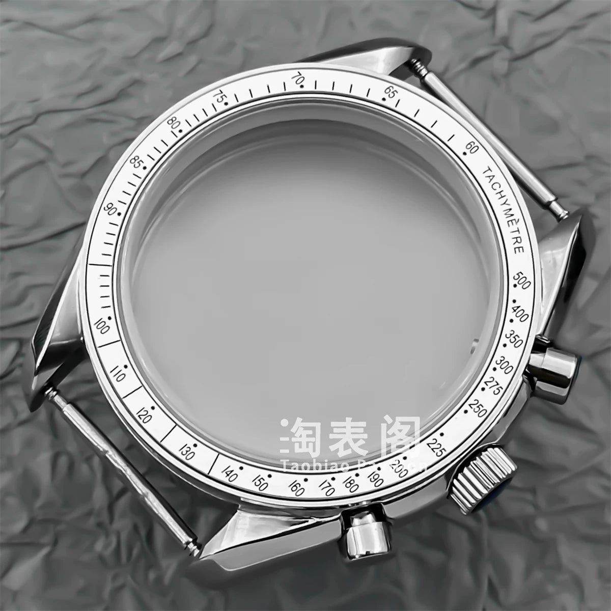 Mineral Crystal Speedmaster Watch Case 40mm Stainless Steel Polished VK63 Movement Domed 5ATM