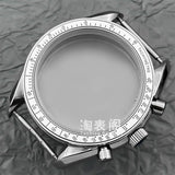 Mineral Crystal Speedmaster Watch Case 40mm Stainless Steel Polished VK63 Movement Domed 5ATM