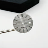 Sterile 31.8MM Waffle dial For nh35 movement green luminous Royal oak Prx watch accessories