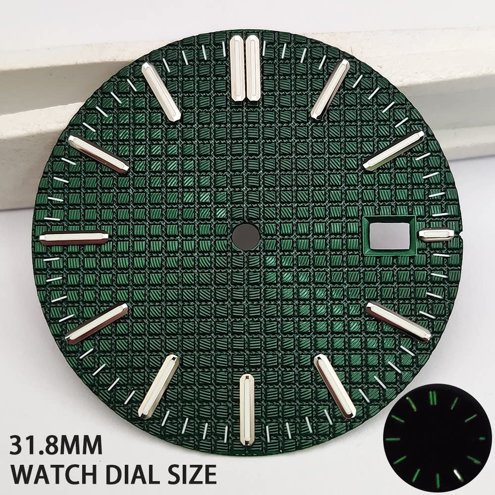 31.8MM Oak Watch Dial Luminous Suitable for NH35A Movement Rose Gold blue green white Prx