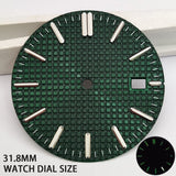 31.8MM Oak Watch Dial Luminous Suitable for NH35A Movement Rose Gold blue green white Prx