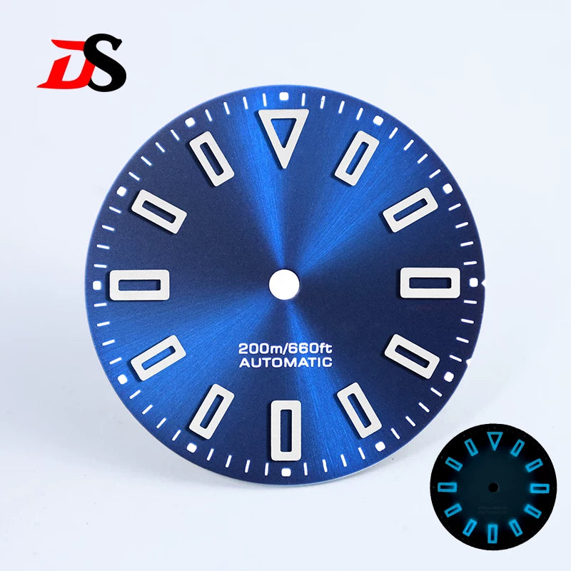 Premium Watch Dial Sunburst No date window 28.5mm hollow marker 60C luminous modification for NH35 / Miyota T9015/ ETA2824 PT5000
