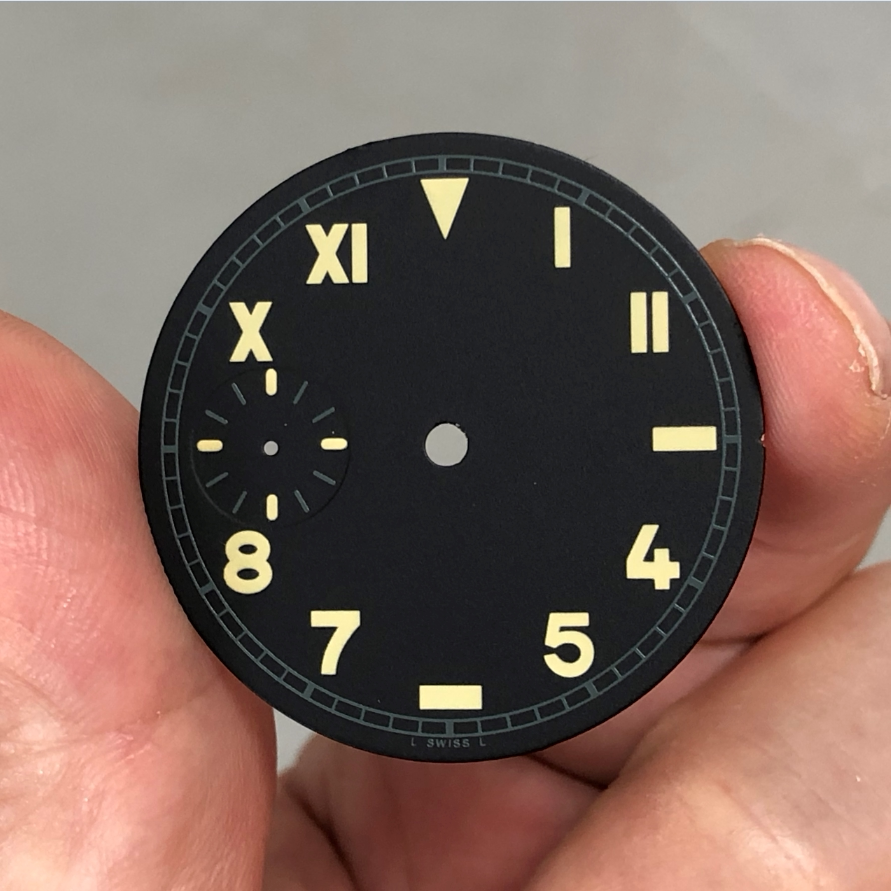 36mm ETA6497 dial modification accessories luminous dial suitable for ETA6497  ST3600 movement literal