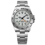 40Mm Quartz GMT Watch Swiss Ronda 515 Men's Watch 24 Hours GMT Fixed Bezel Sapphire Glass Calendar