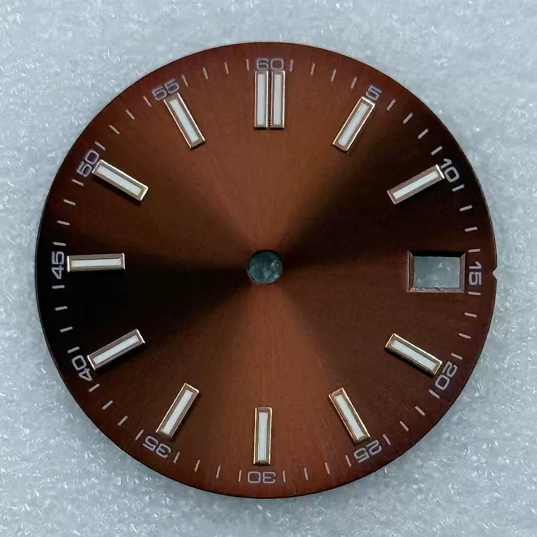 28.5mm double nail Dial with number minute mark Green luminous for NH35 movement