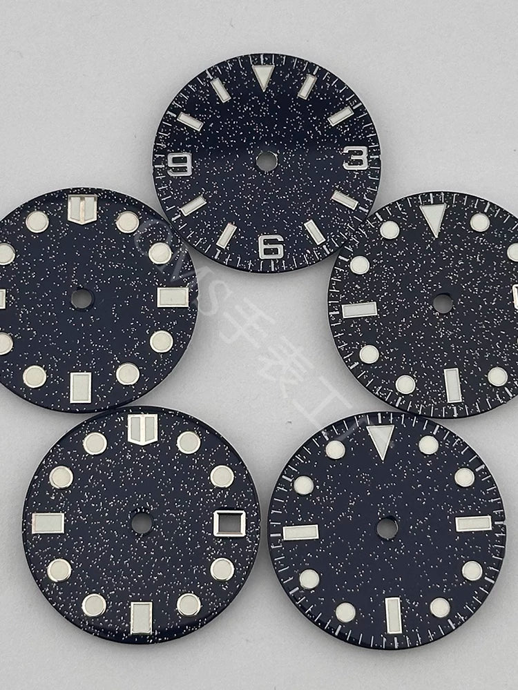 28.5mm Starry Dial with markers Night Sky Watch Dial for NH35 NH36 NH38etc Lumunious Marker