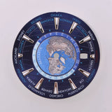 33.5MM sterile watch dial Earth Theme Green luminous dial Date Window at 6 o'clock for Seiko NH35 NH34 movement
