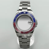 Modified Submariner Case 36mm/38mm GMT Case ceramic bezel sapphire glass for NH35 34 36 38 Etc movement