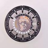 33.5MM sterile watch dial Earth Theme Green luminous dial Date Window at 6 o'clock for Seiko NH35 NH34 movement