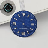 31mm / 29mm Land-Dweller Dial honey comb texture for Nh35 movement green luminous with hands