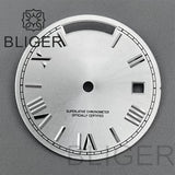 29MM Miyota 8285 Dial Roman numeral Sunburst dual calendar scale dial modified