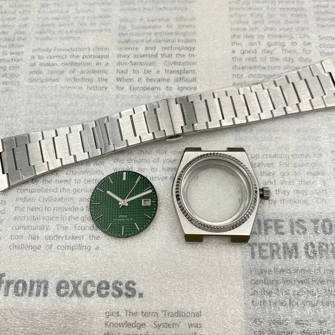 PRX Super Player Watch Case +Dial Hands 40mm NH35 Movement Sapphire GlassBack 5ATM fit 31.8mm Dial