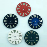 29Mm watch dial green luminous light for NH35 NH36 MOVT movement half sterile Scripts above 6